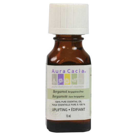 Aura Cacia Bergamot Essential Oil Bergaptene-Free 15ml