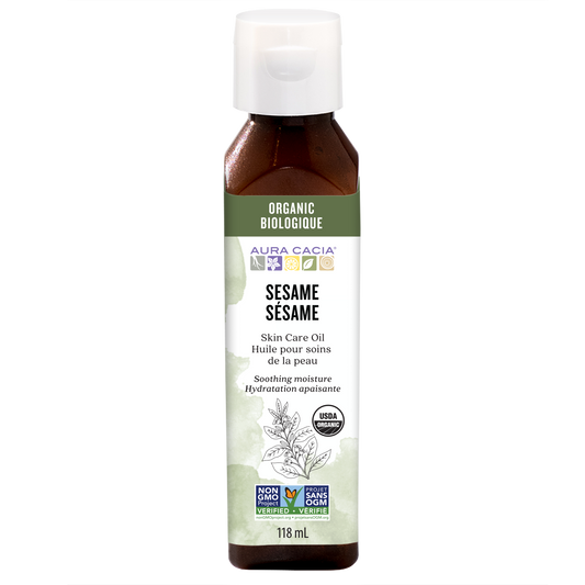 Aura Cacia Organic Sesame Oil Certified Organic 118ml