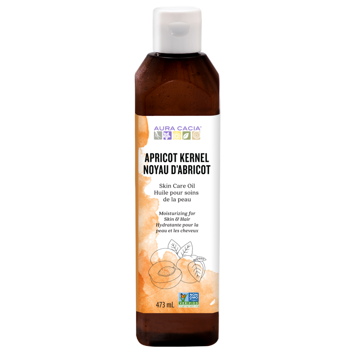 Aura Cacia Apricot Kernel Skin Care Oil Pure 473ml