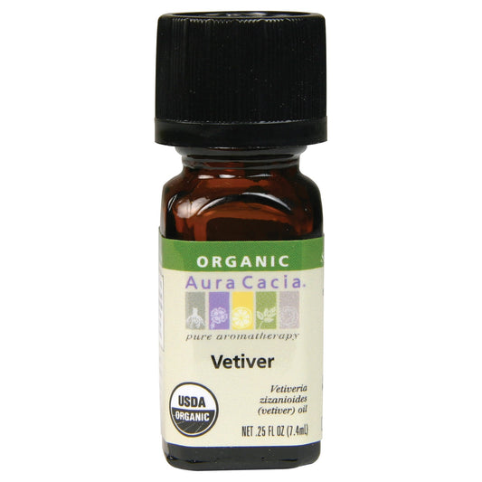 Aura Cacia Vetiver Certified Organic Essential Oil Certified Organic 7ml