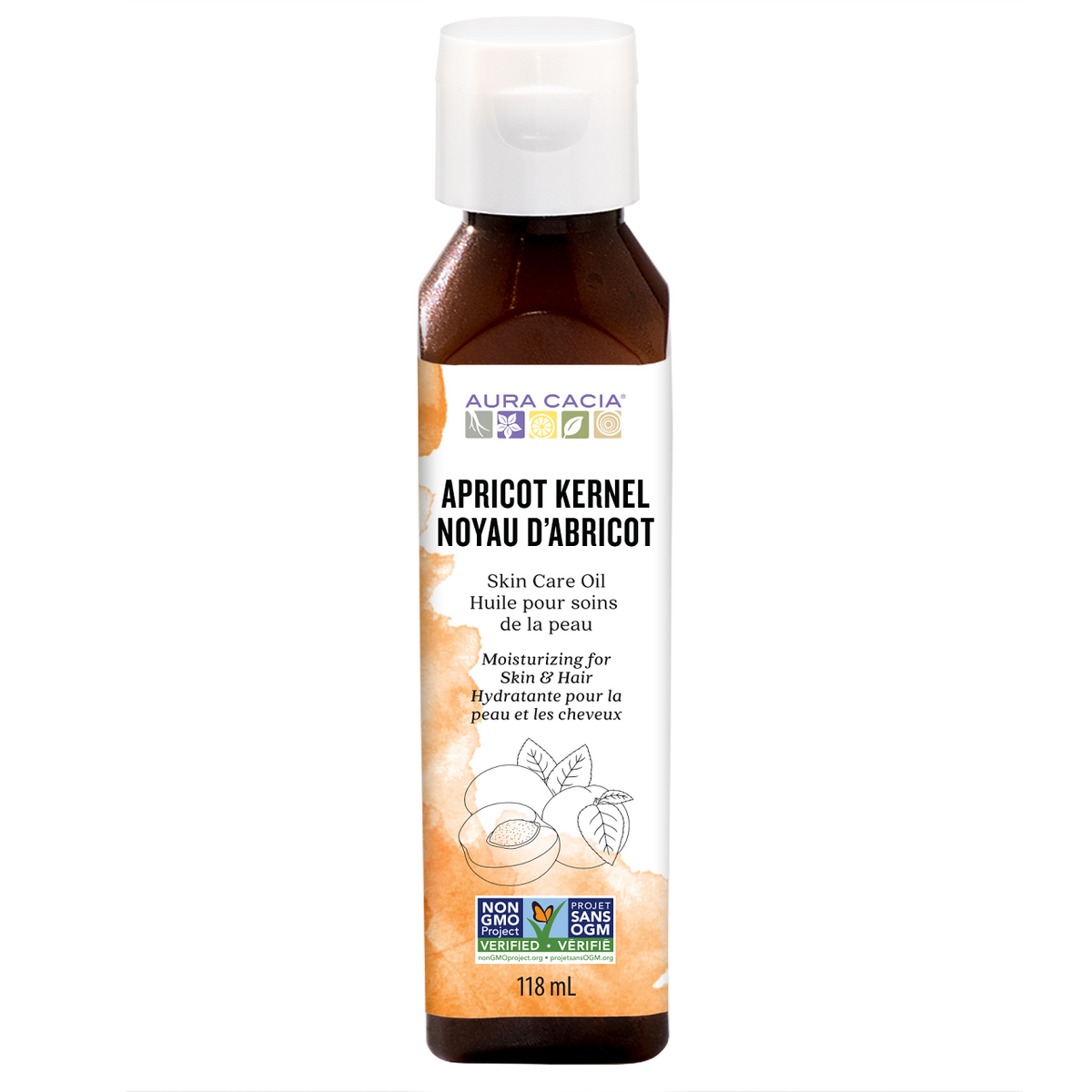 Aura Cacia Apricot Kernel Skin Care Oil Pure 118ml