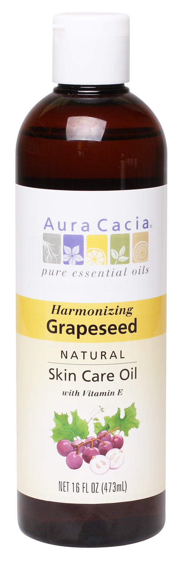 Aura Cacia Grapeseed Skin Care Oil Pure 473ml