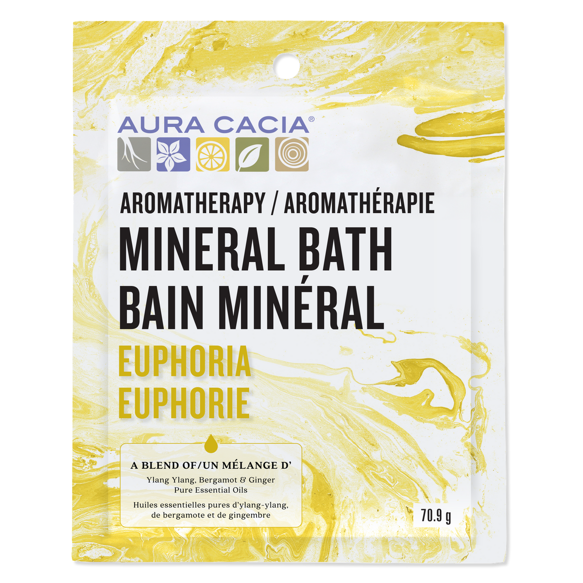 Aura Cacia Aromatherapy Mineral Bath, 6-Pack Euphoria 6 x 71g