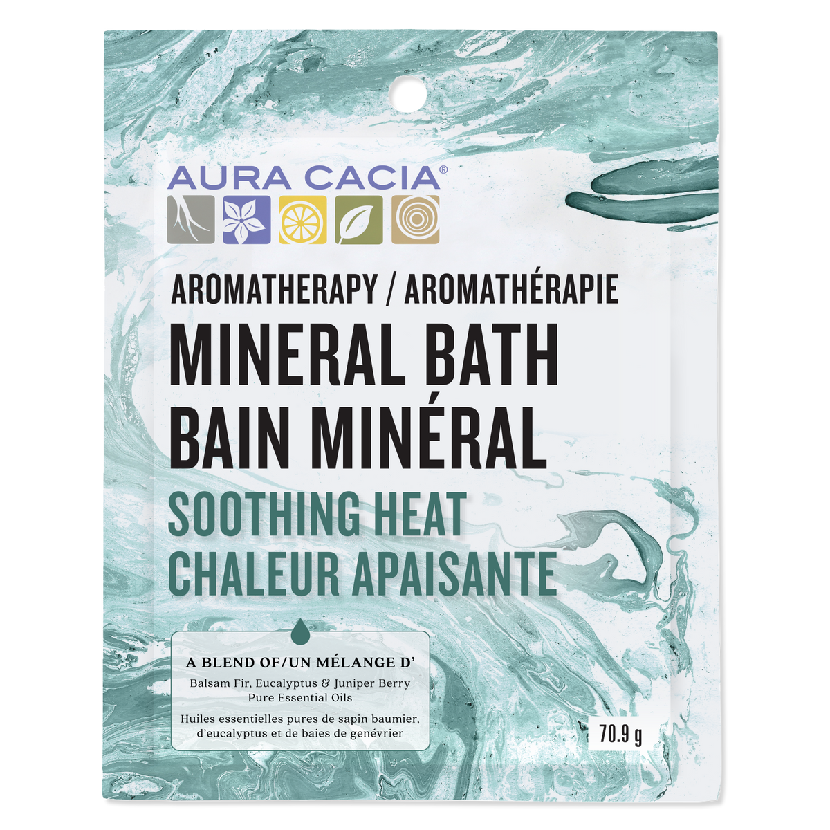 Aura Cacia Aromatherapy Mineral Bath, 6-Pack Soothing Heat 6 x 71g