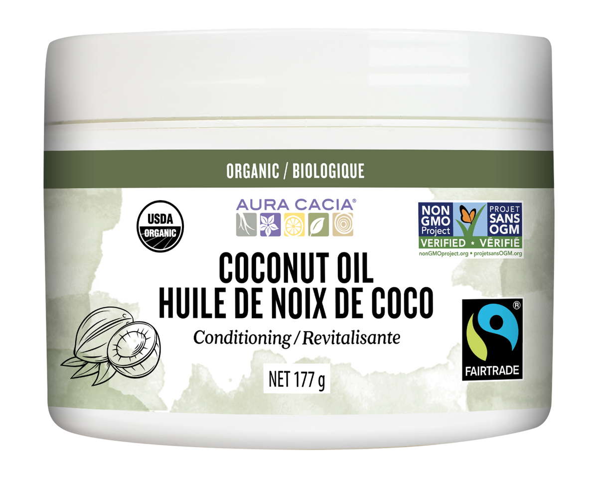 Aura Cacia Organic Coconut Oil Certified Organic 177g