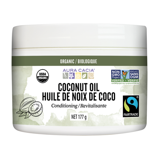 Aura Cacia Organic Coconut Oil Certified Organic 177g