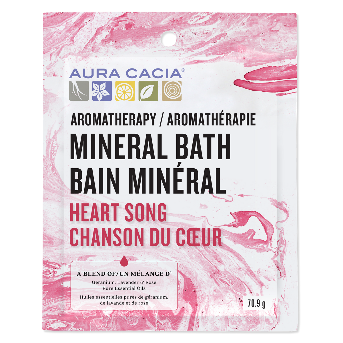 Aura Cacia Aromatherapy Mineral Bath, 6-Pack Heartsong 6 x 71g