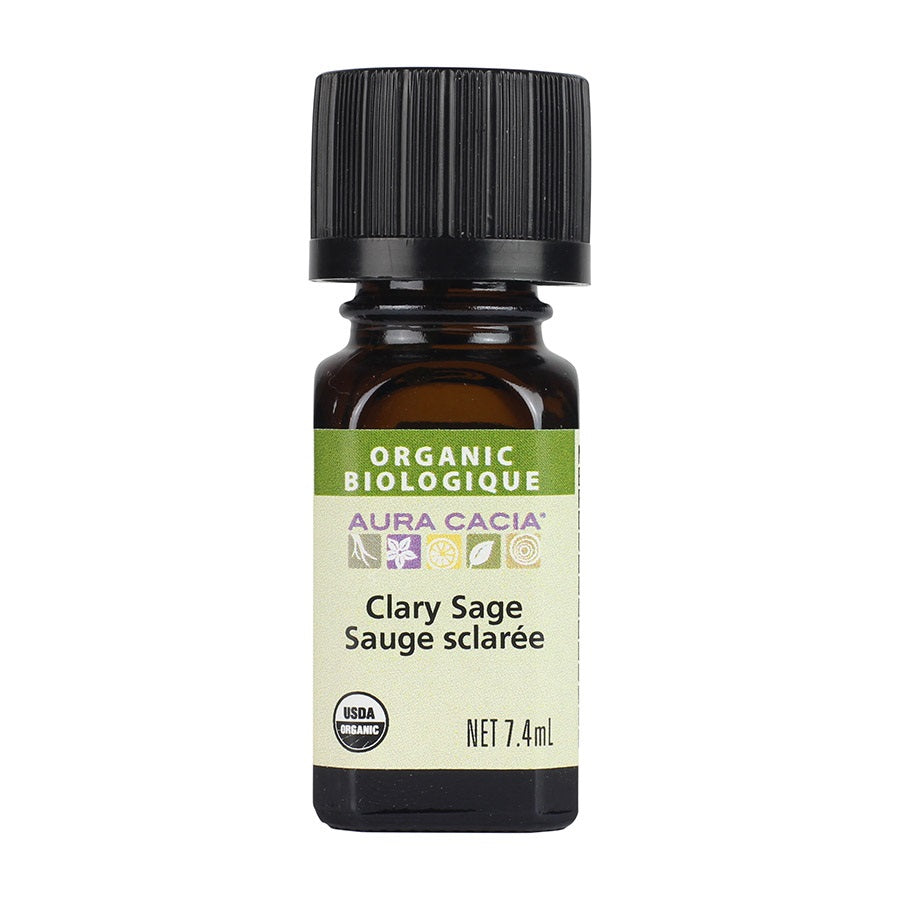Aura Cacia Clary Sage Essential Oil Certified Organic 7ml