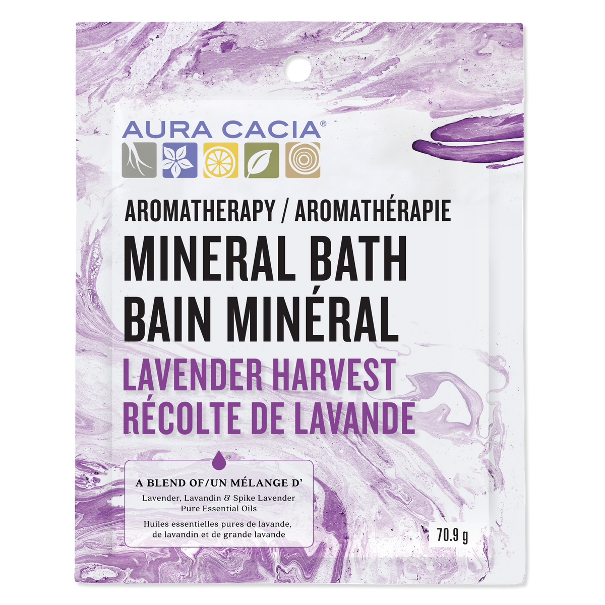 Aura Cacia Aromatherapy Mineral Bath, 6-Pack Lavender Harvest 6 x 71g