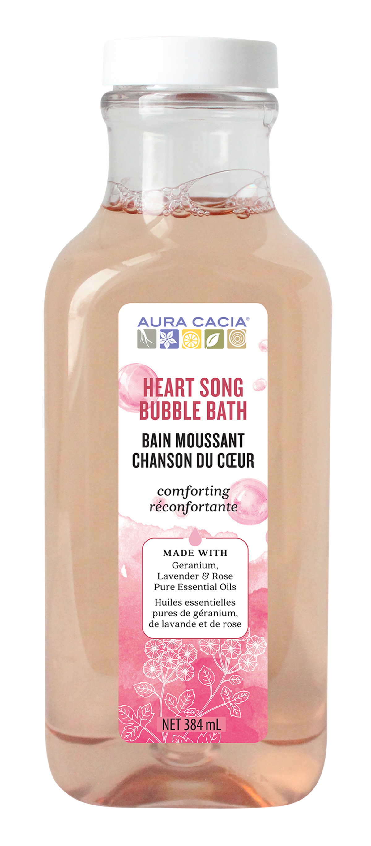 Aura Cacia Bubble Bath Heart Song 384ml
