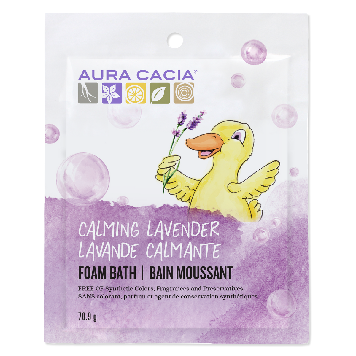 Aura Cacia Kids Aromatherapy Foam Bath, 6-Pack Calming Lavender 6 x 71g