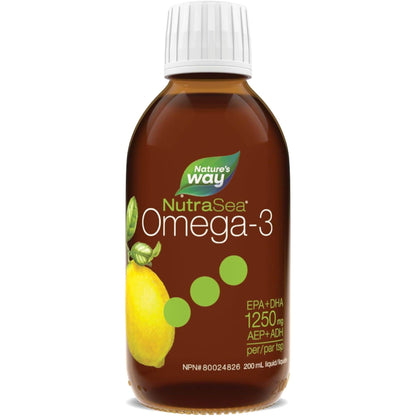 NutraSea Omega-3 Liquid Fish Oil, 1250mg EPA and DHA per Teaspoon