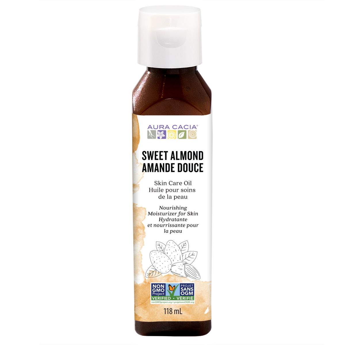 Aura Cacia Sweet Almond Skin Care Oil Pure 118ml