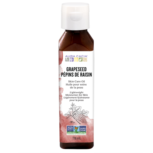 Aura Cacia Grapeseed Skin Care Oil Pure 118ml