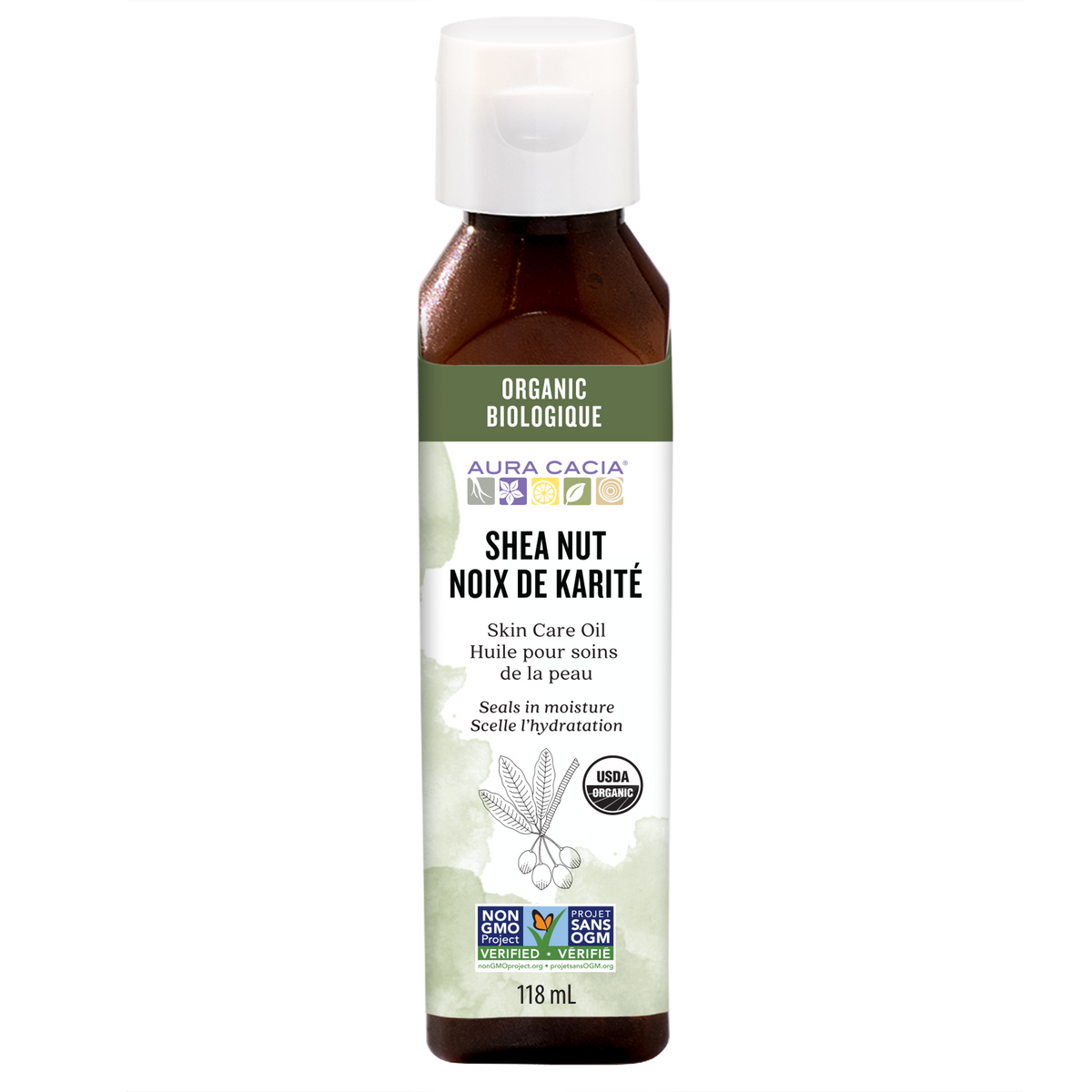 Aura Cacia Organic Shea Nut Oil Certified Organic 118ml