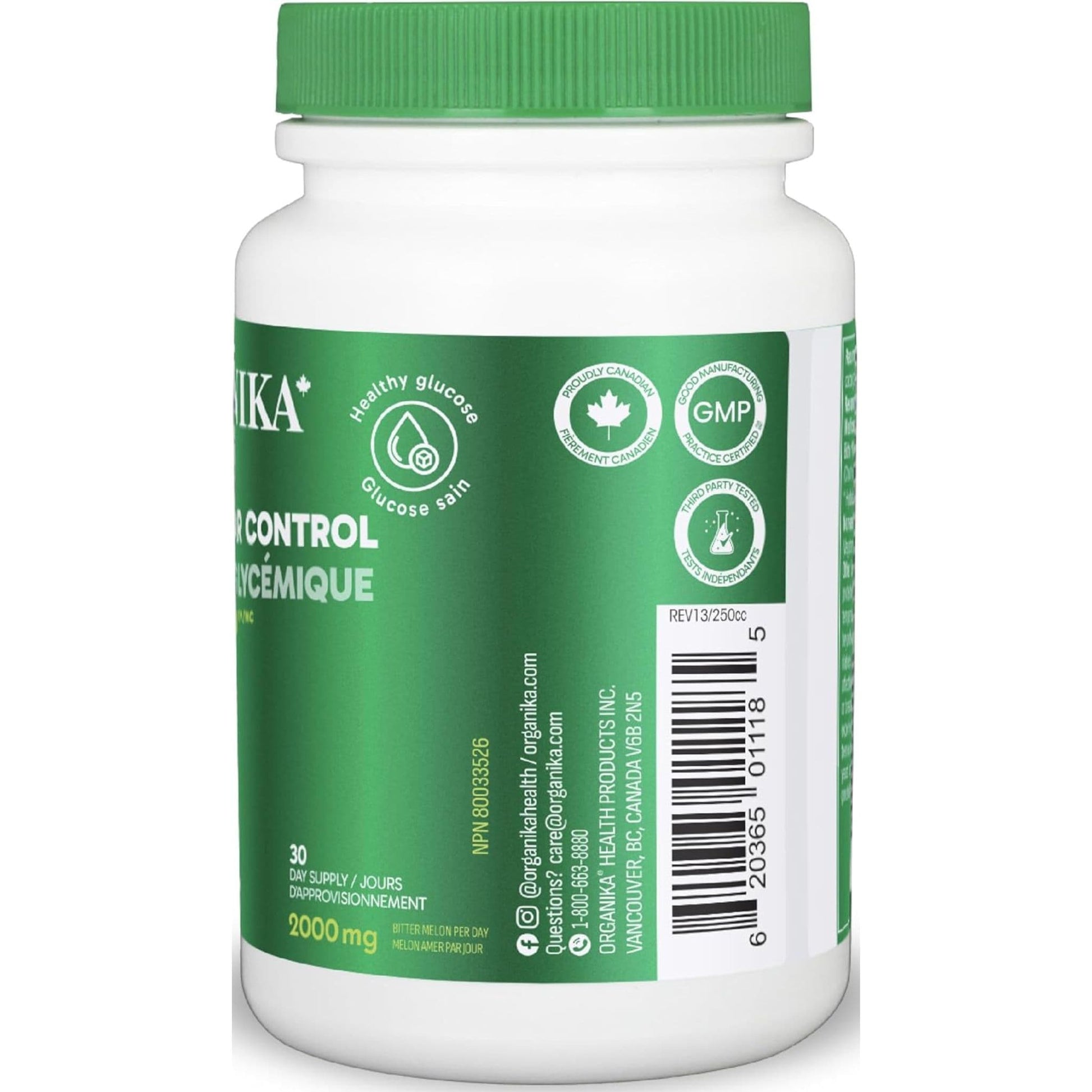 90 Vegetarian Capsules | Organika Blood Sugar Control