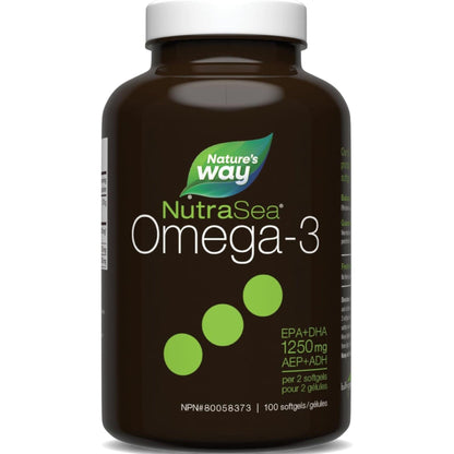 Fresh Mint, 100 Softgels | Nature's Way NutraSea Omega-3 EPA+DHA 1250 mg