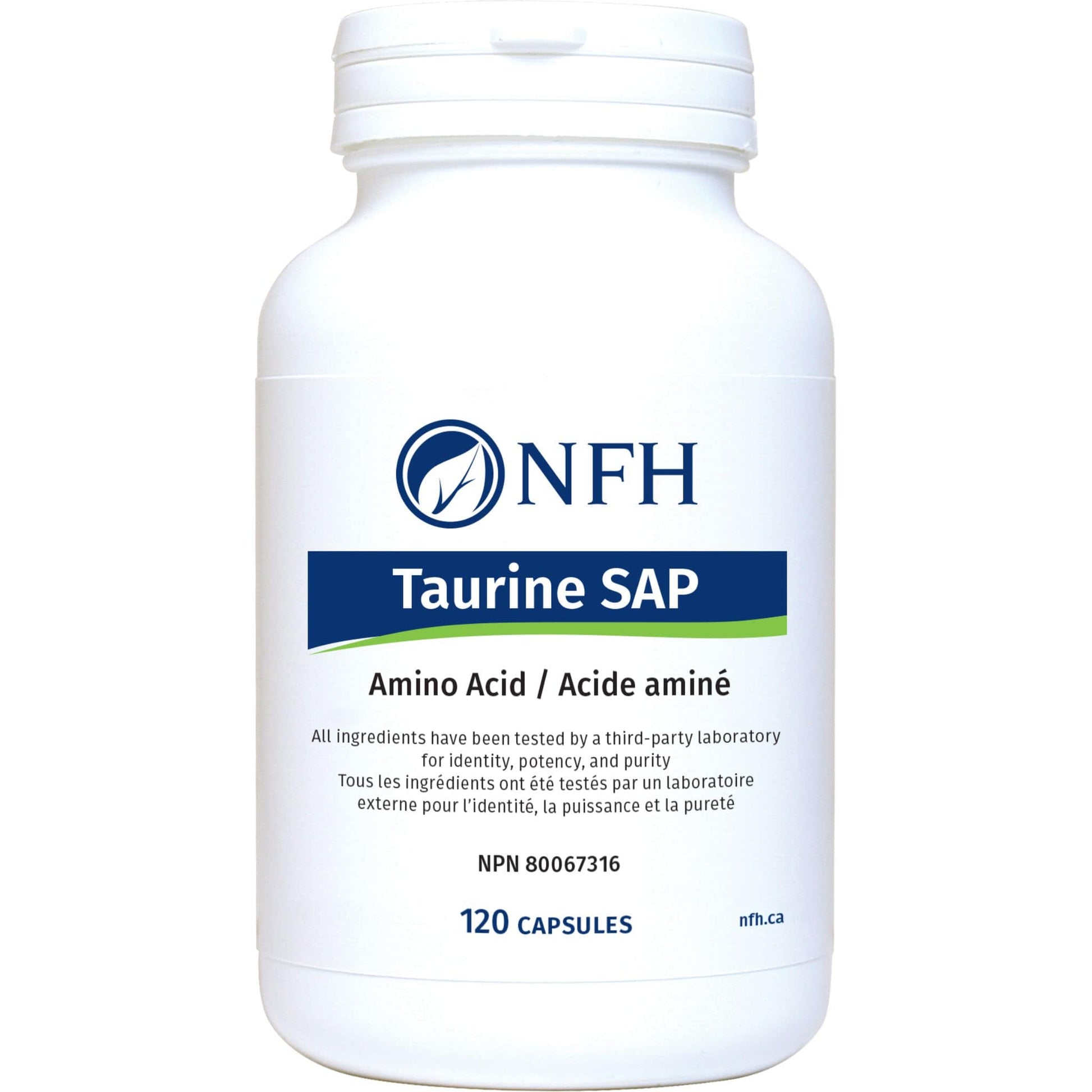 120 Capsules | NFH Taurine SAP Amino Acid