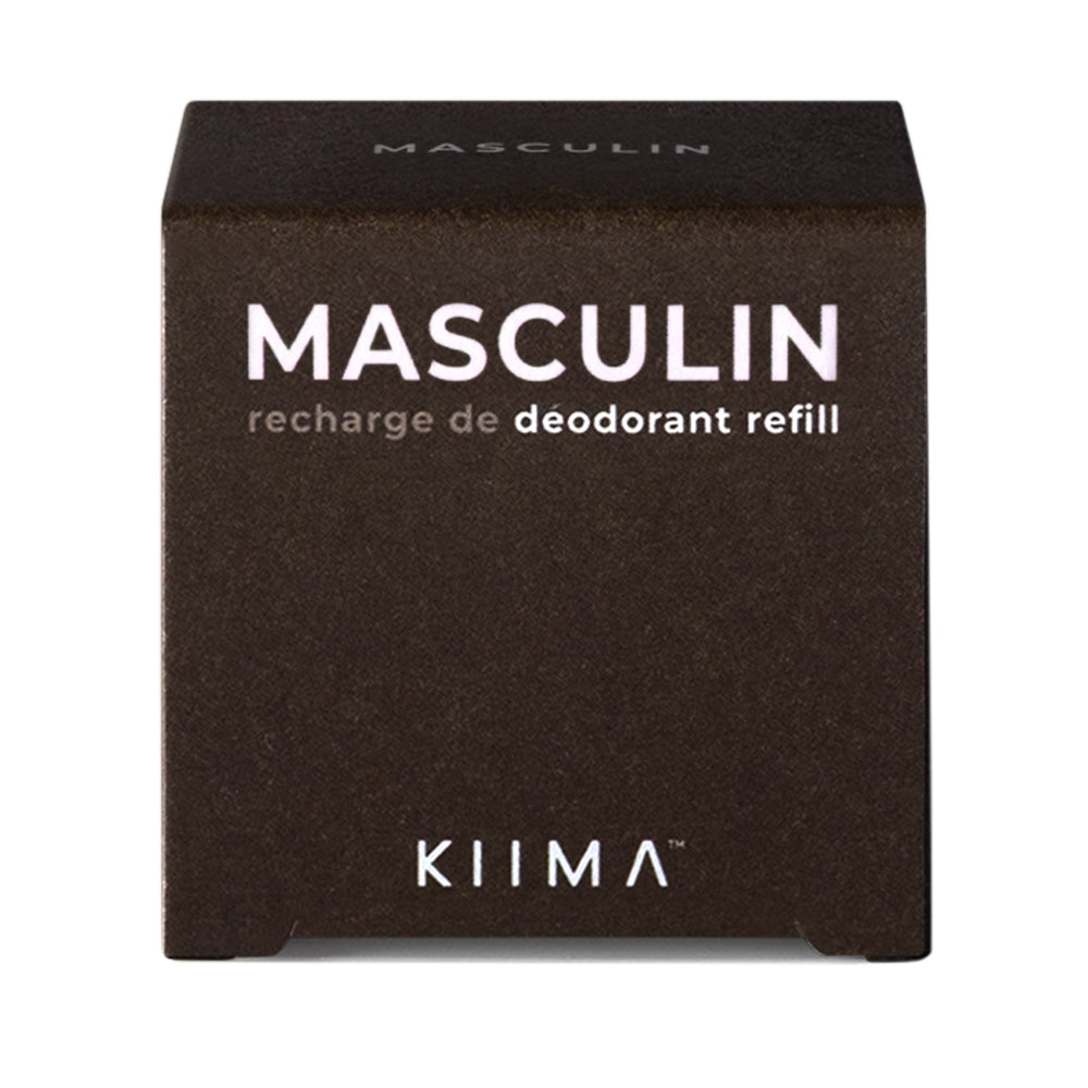 KIIMA Natural Deodorant Refill, Aluminum-Free, Ambre, Unscented or Florée, 38g - Ambre