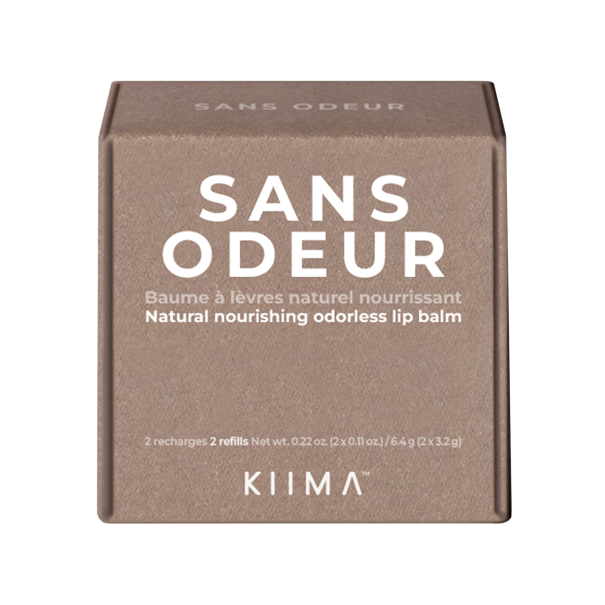 KIIMA Nourishing Lip Balm Refills, Vegan, 4 Flavours, 2 x 3.2g - Odorless