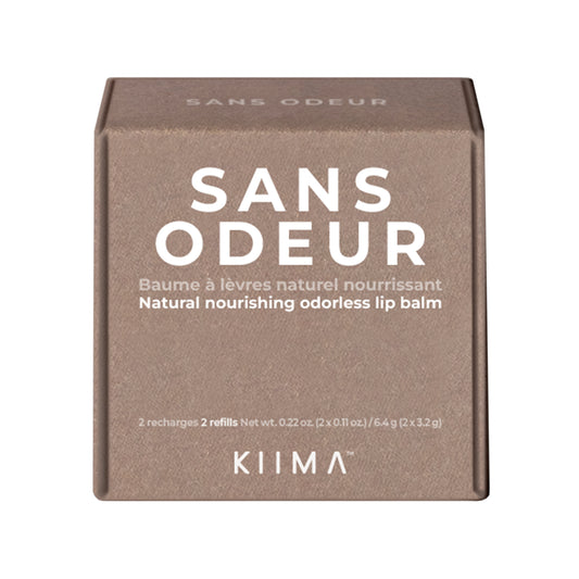KIIMA Nourishing Lip Balm Refills, Vegan, 4 Flavours, 2 x 3.2g - Odorless