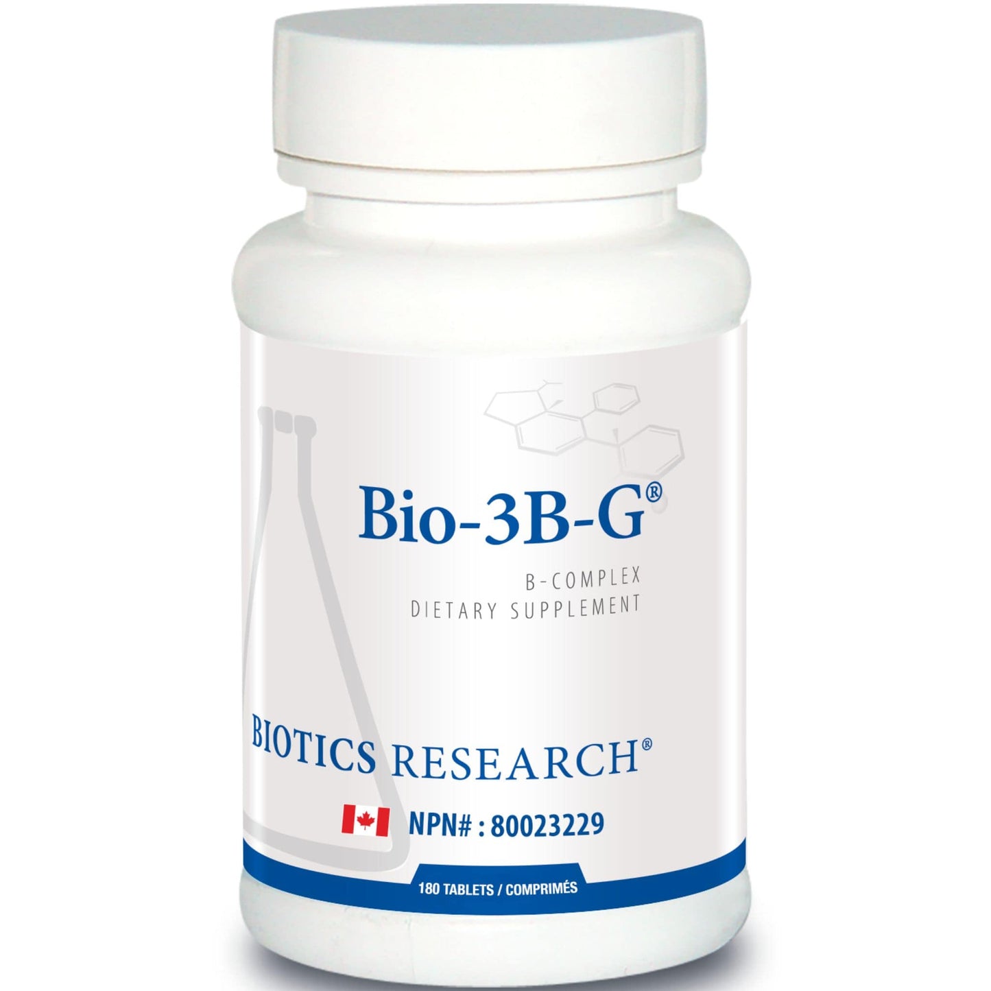180 Tablets | Biotics Research Bio-3B-G B-Complex