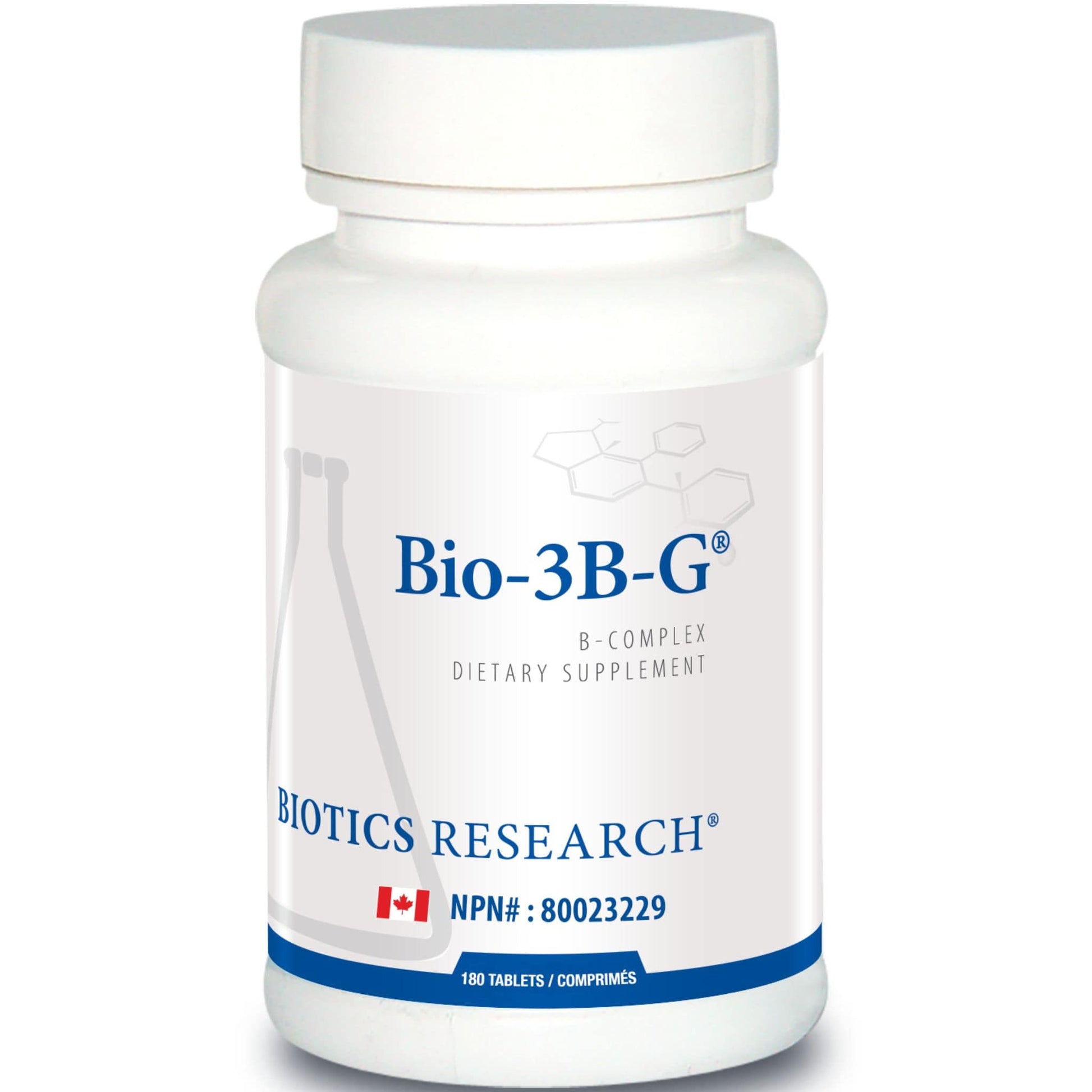 180 Tablets | Biotics Research Bio-3B-G B-Complex