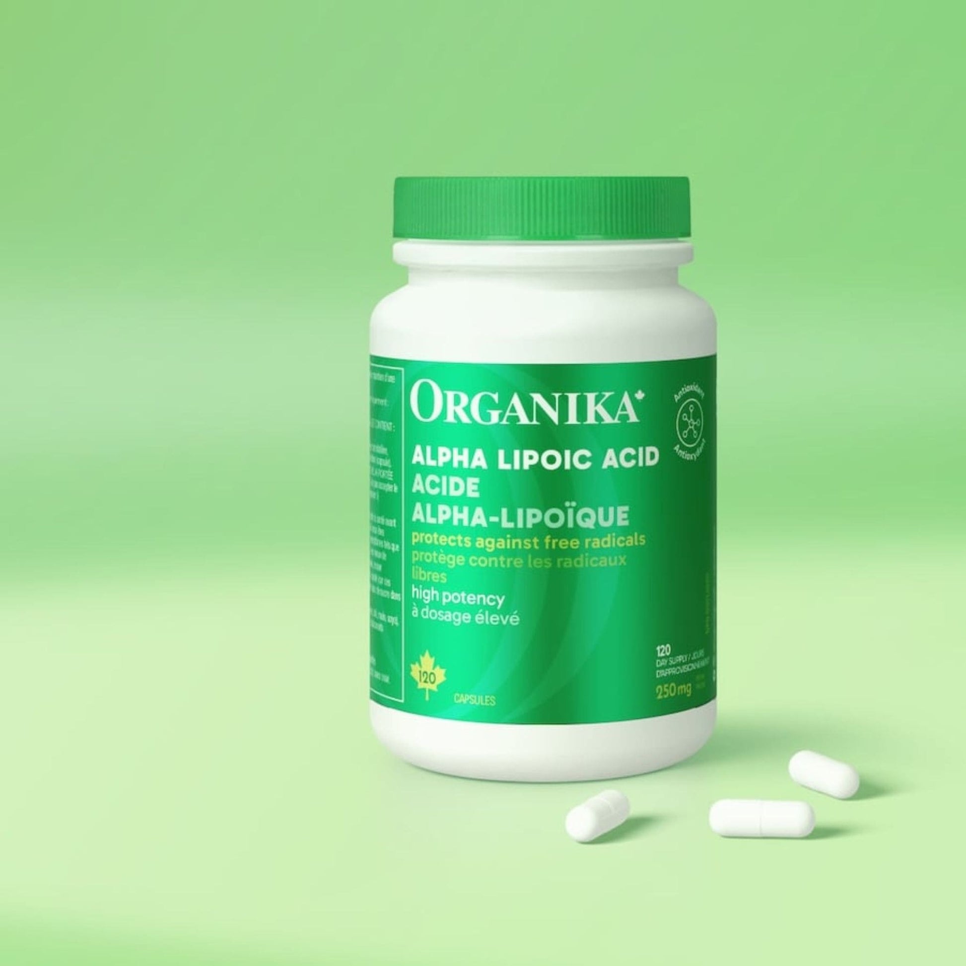 120 Capsules | Organika Alpha Lipoic Acid 250 mg