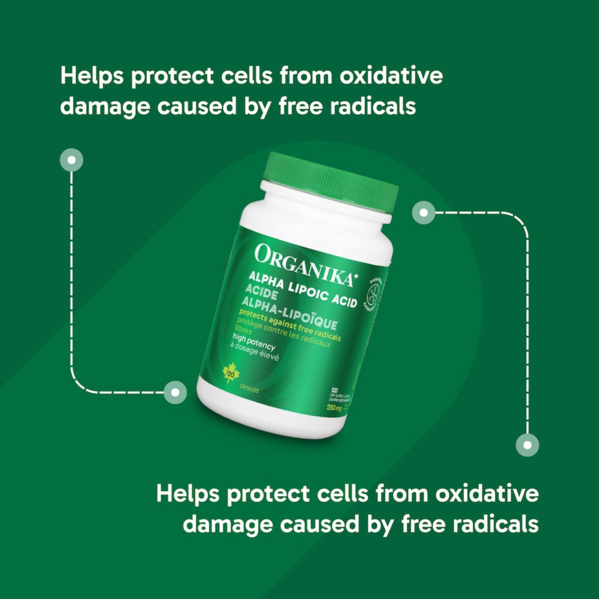 120 Capsules | Organika Alpha Lipoic Acid 250 mg