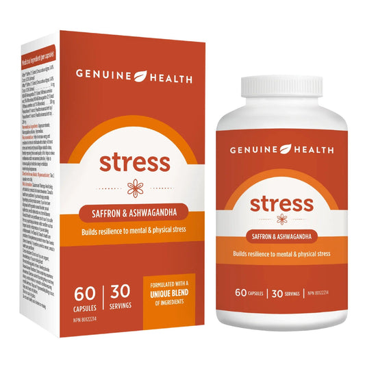 60 Capsules | Genuine health Stress with Saffron and Ashwagandha