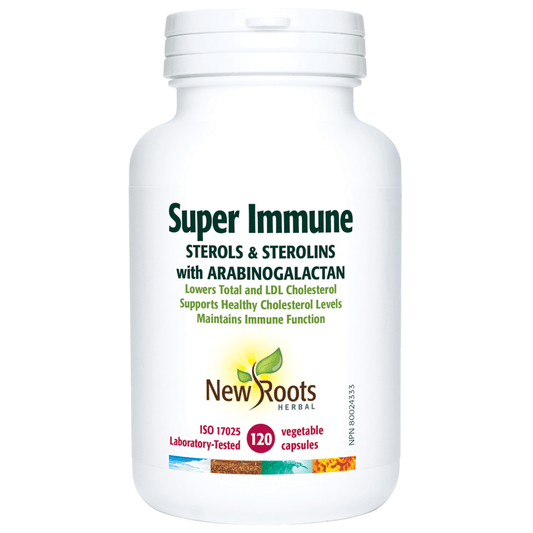 120 Vegetable Capsules | New Roots Super Immune Sterols & Sterolins with Arabinogalactan