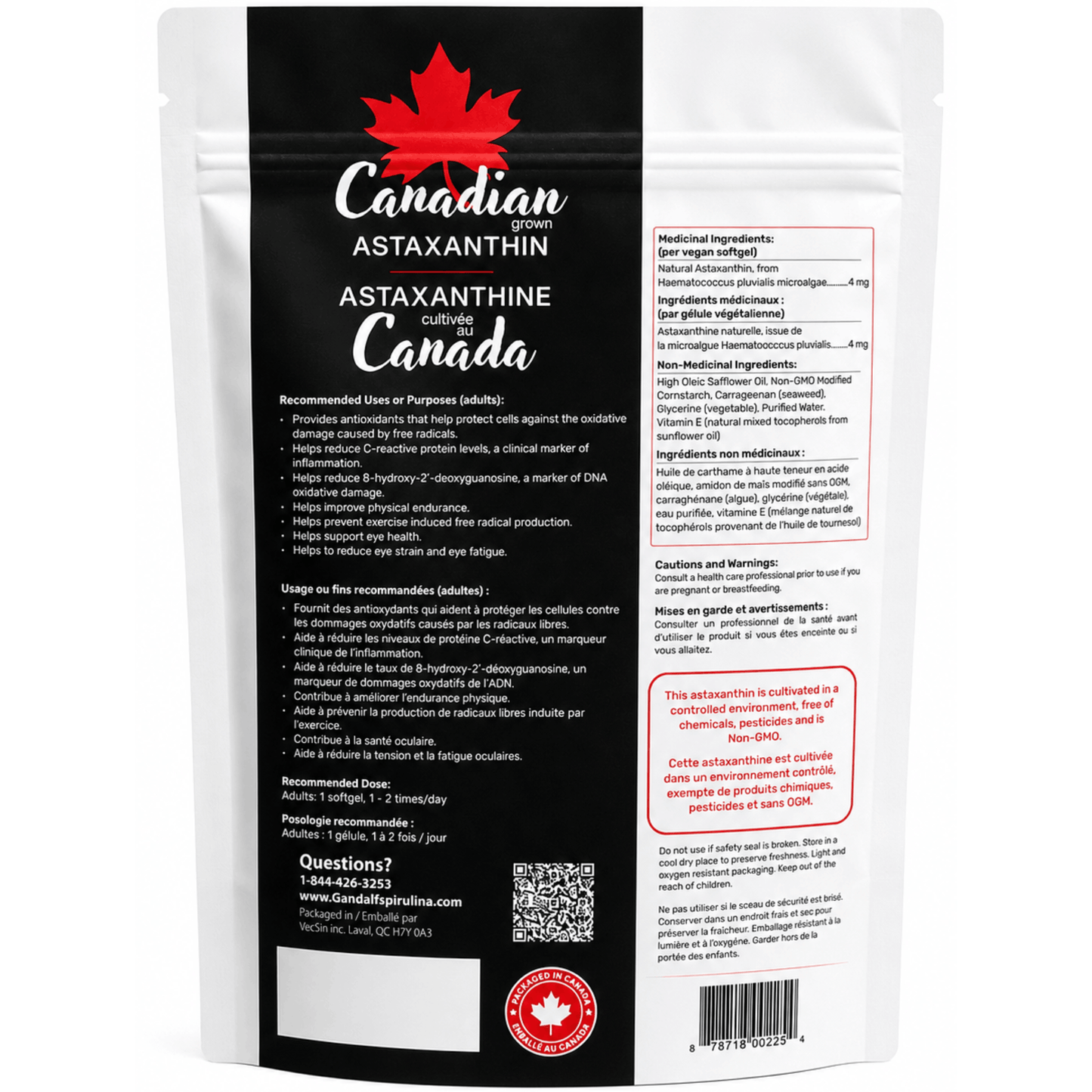 60 Softgels | Gandalf Canadian Grown Astaxanthin
