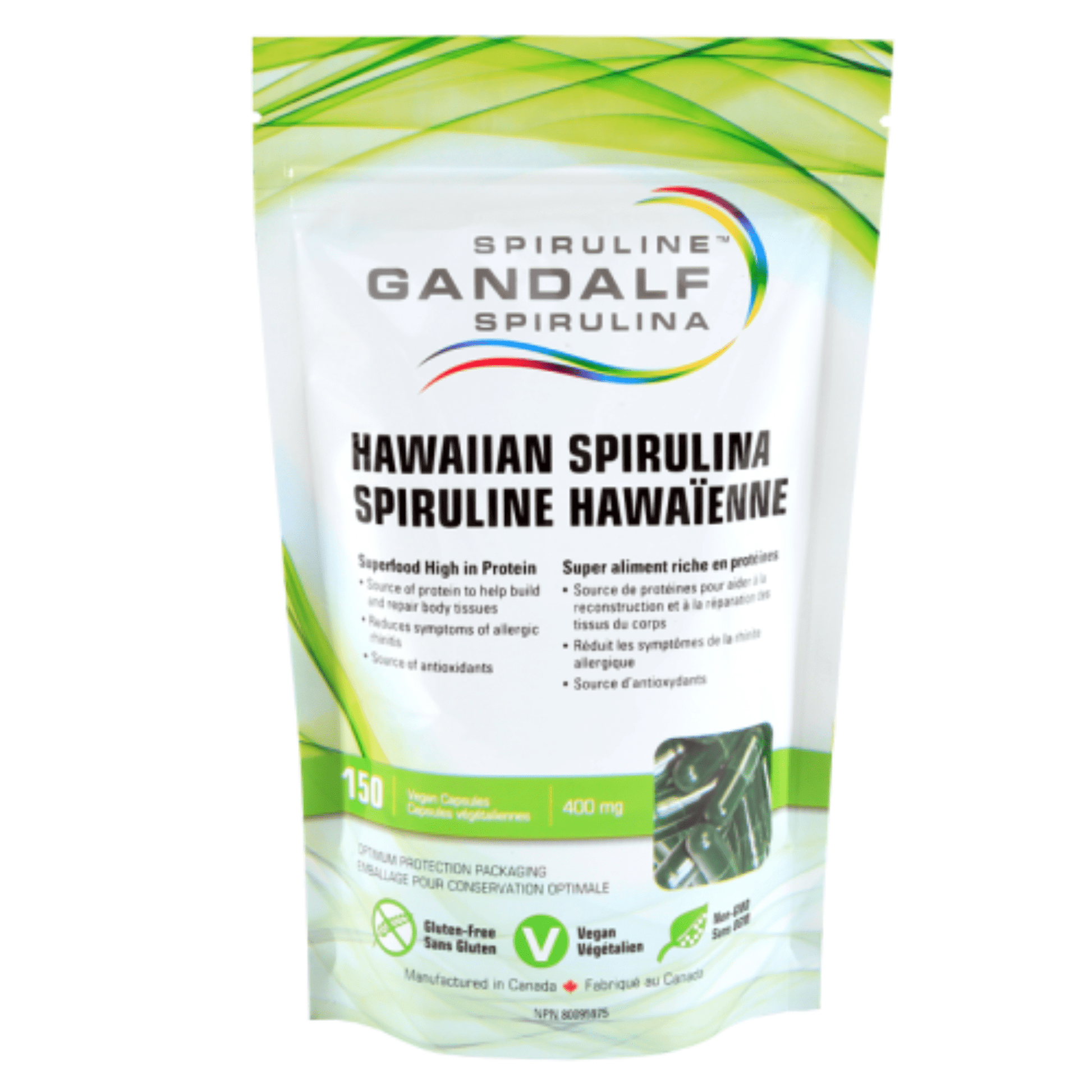 150 Vegetable Capsules | Gandalf Hawaiian Spirulina