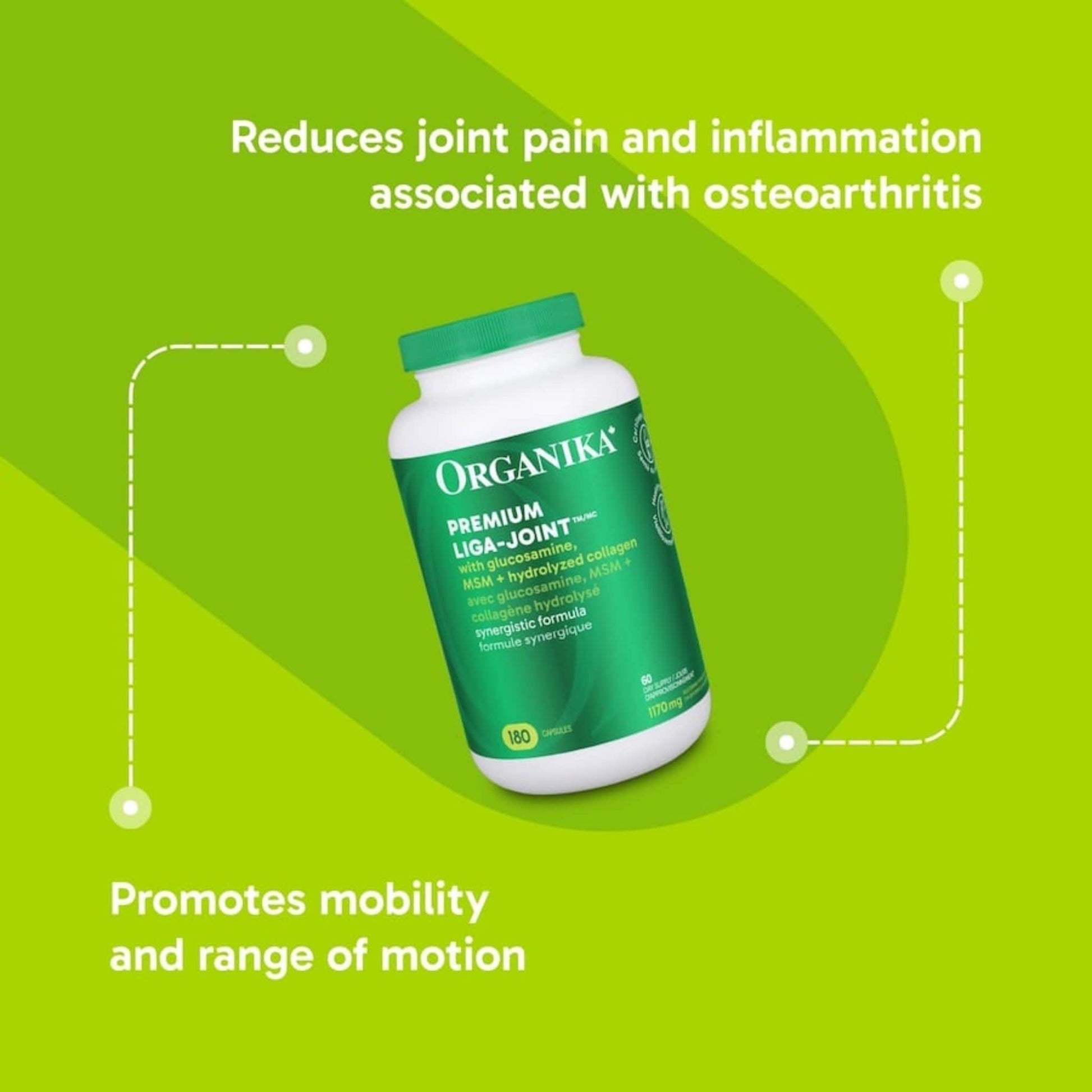 180 Capsules | Organika Premium Liga-Joint 1170 mg