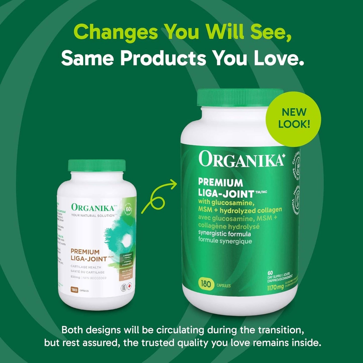 180 Capsules | Organika Premium Liga-Joint 1170 mg