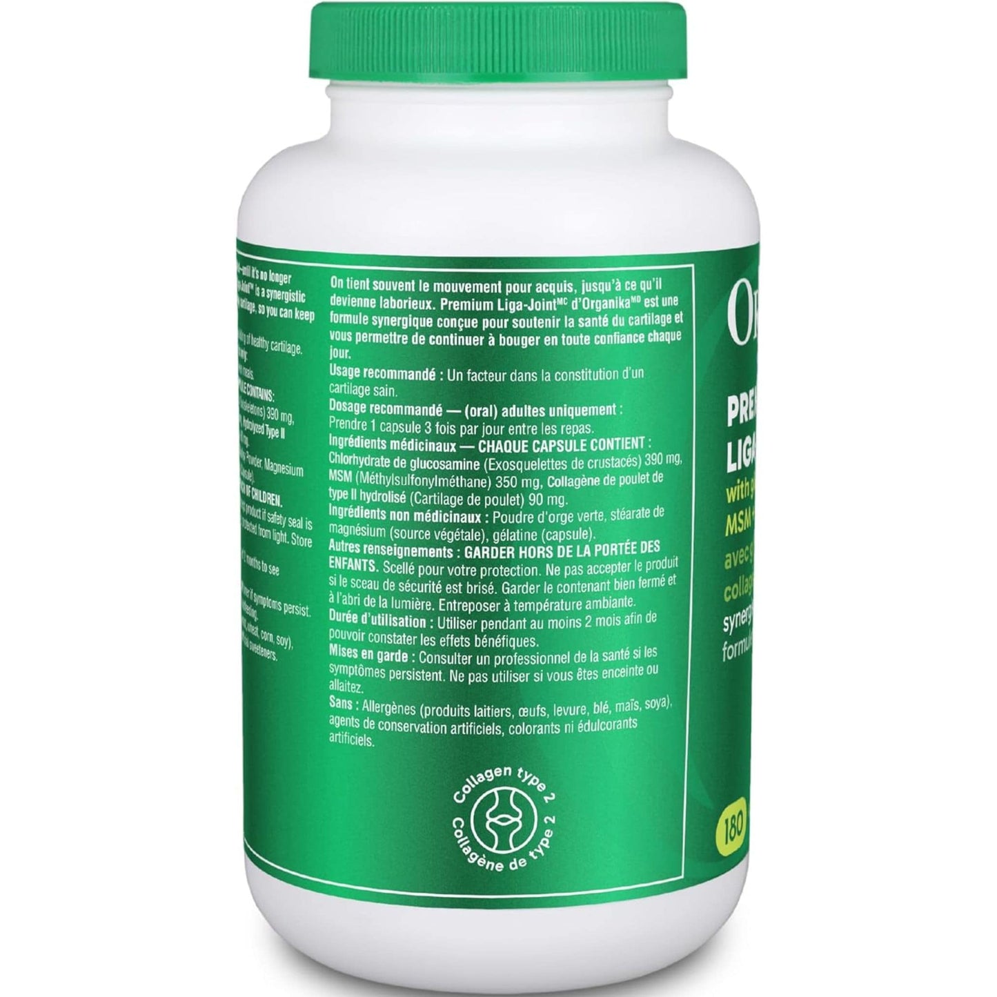 180 Capsules | Organika Premium Liga-Joint 1170 mg