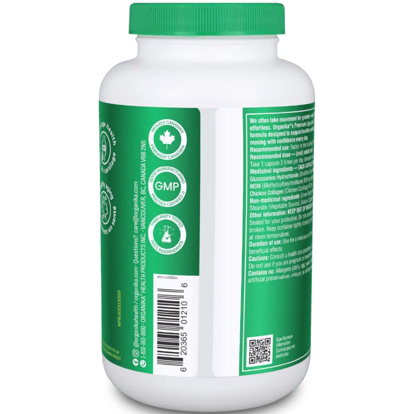 180 Capsules | Organika Premium Liga-Joint 1170 mg