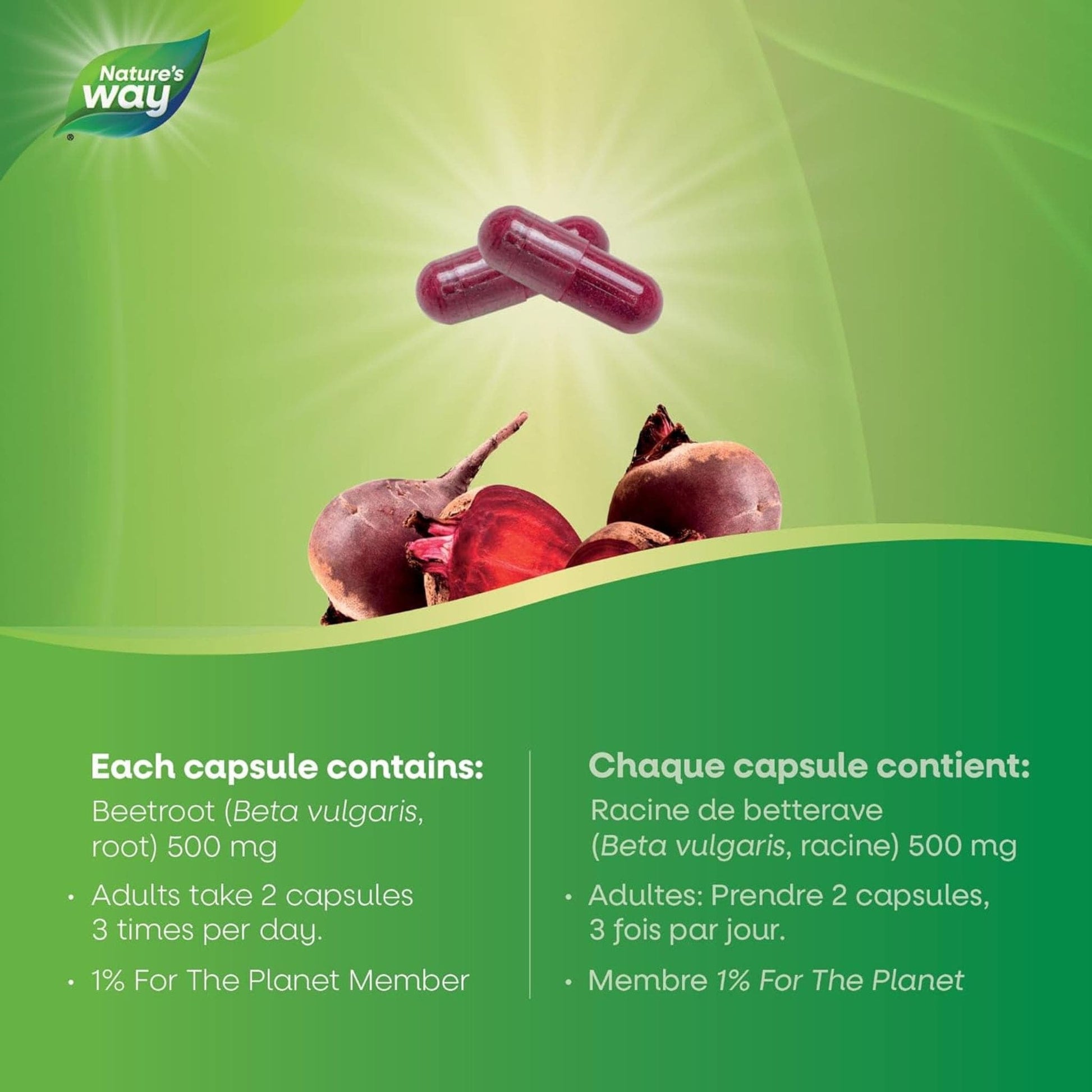 100 Vegetable Capsules | Nature's Way Beet Root