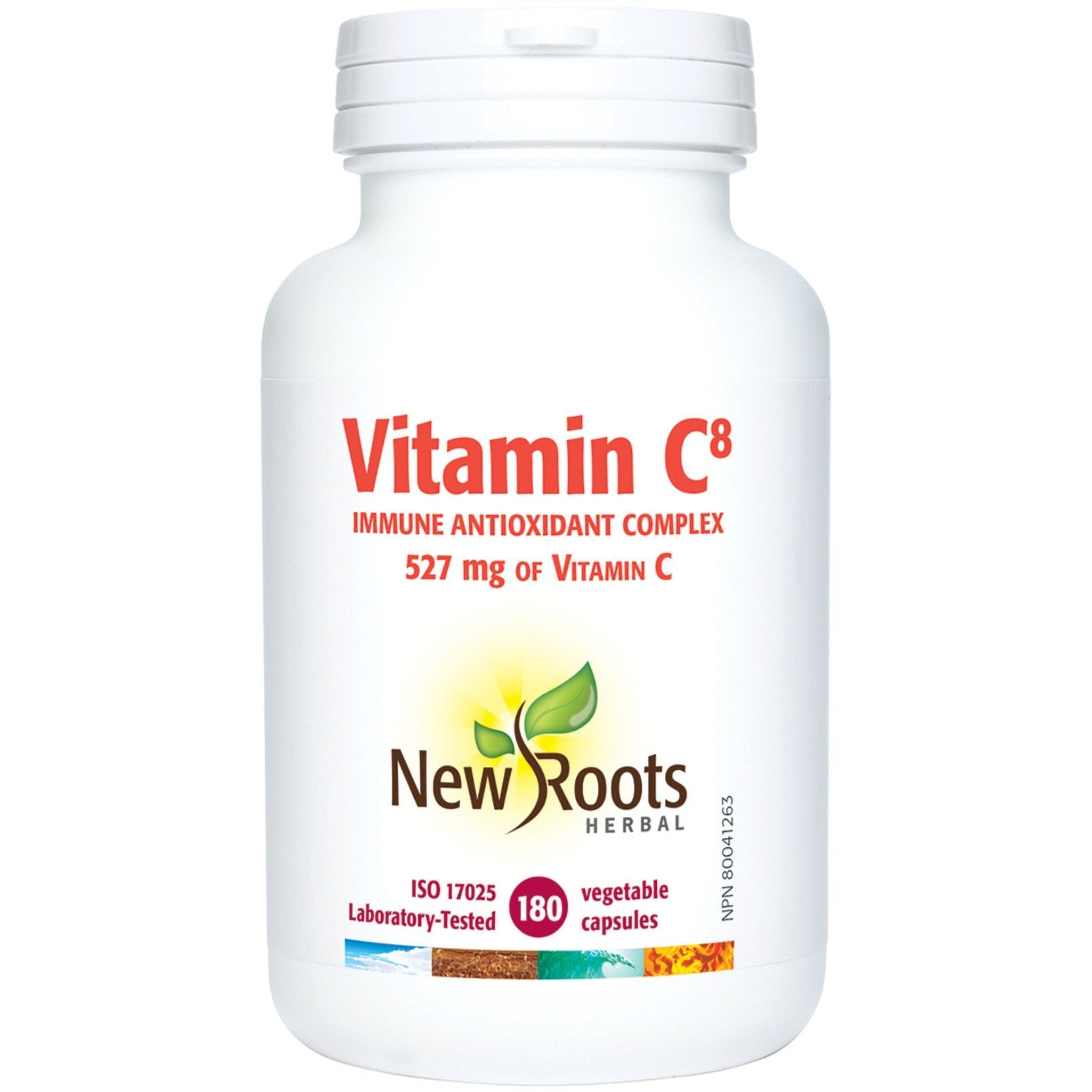 180 Vegetable Capsules | New Roots Herbal Vitamin C8 
