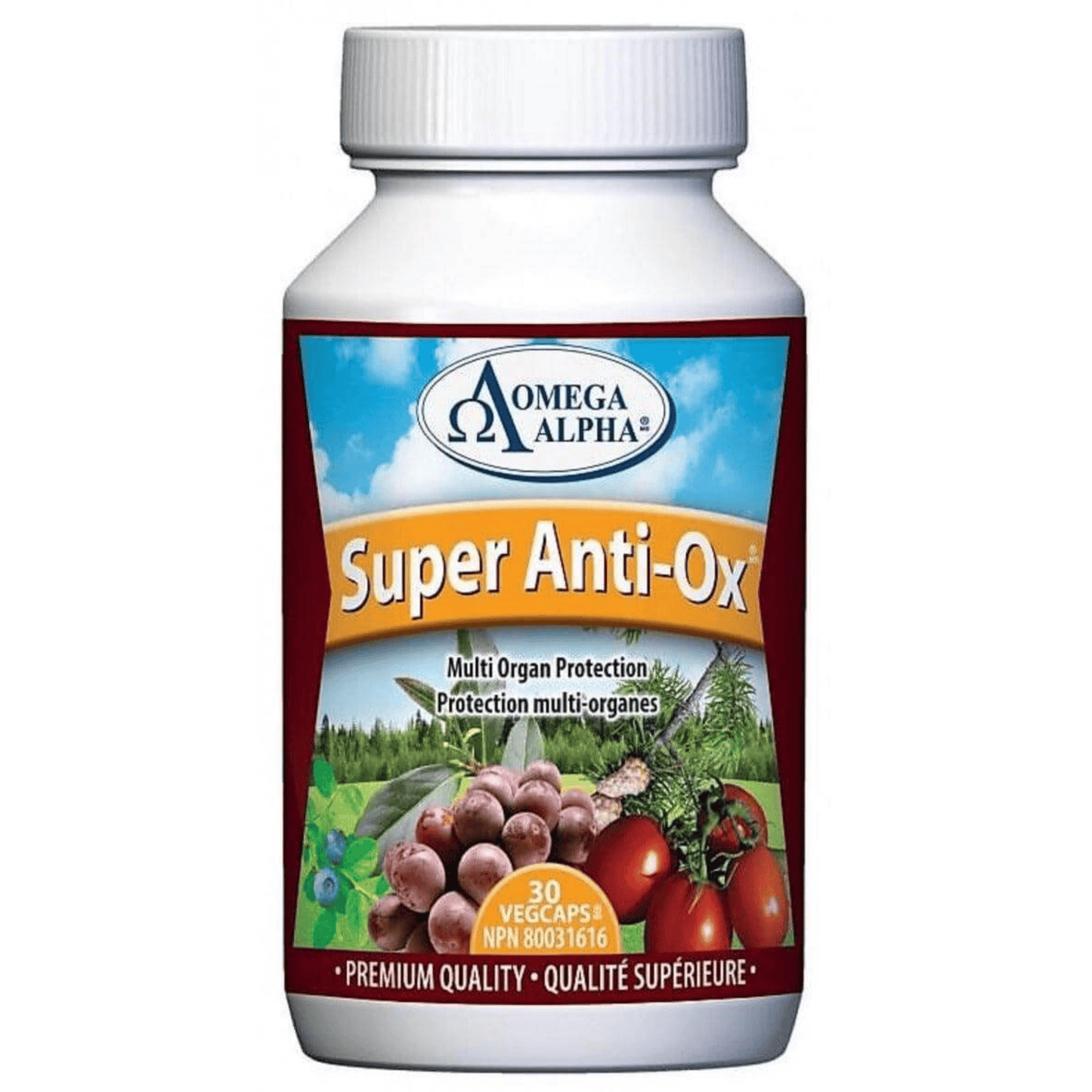 Omega Alpha Super Anti-Ox, 30-60 Vegetable Capsules