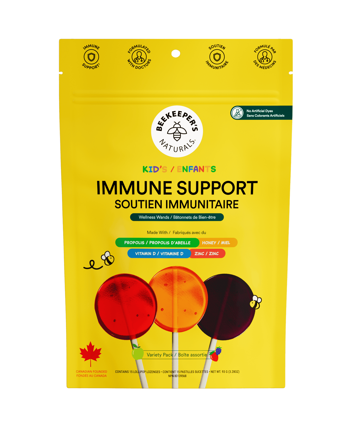 Beekeepers Naturals Kids Wellness Wands 15 count