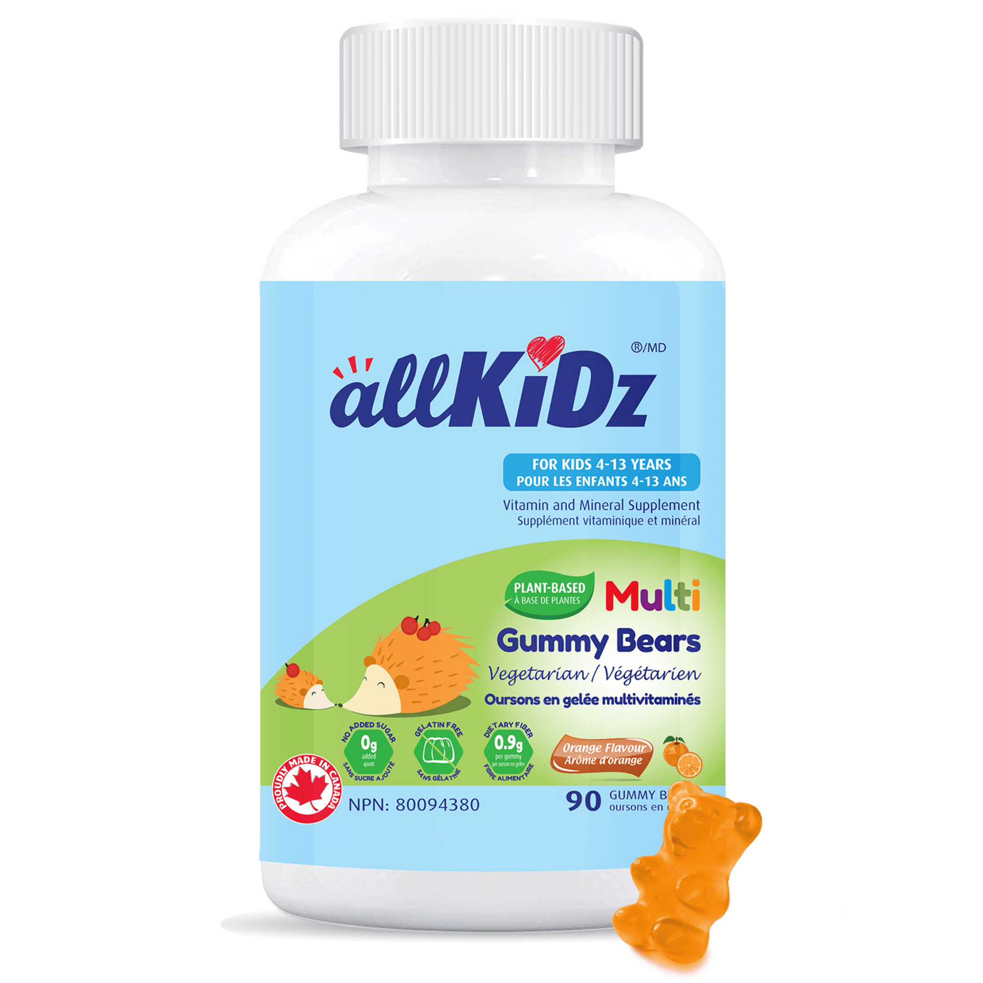 Orange 90 Gummies | AllKidz Multi Gummy Bears