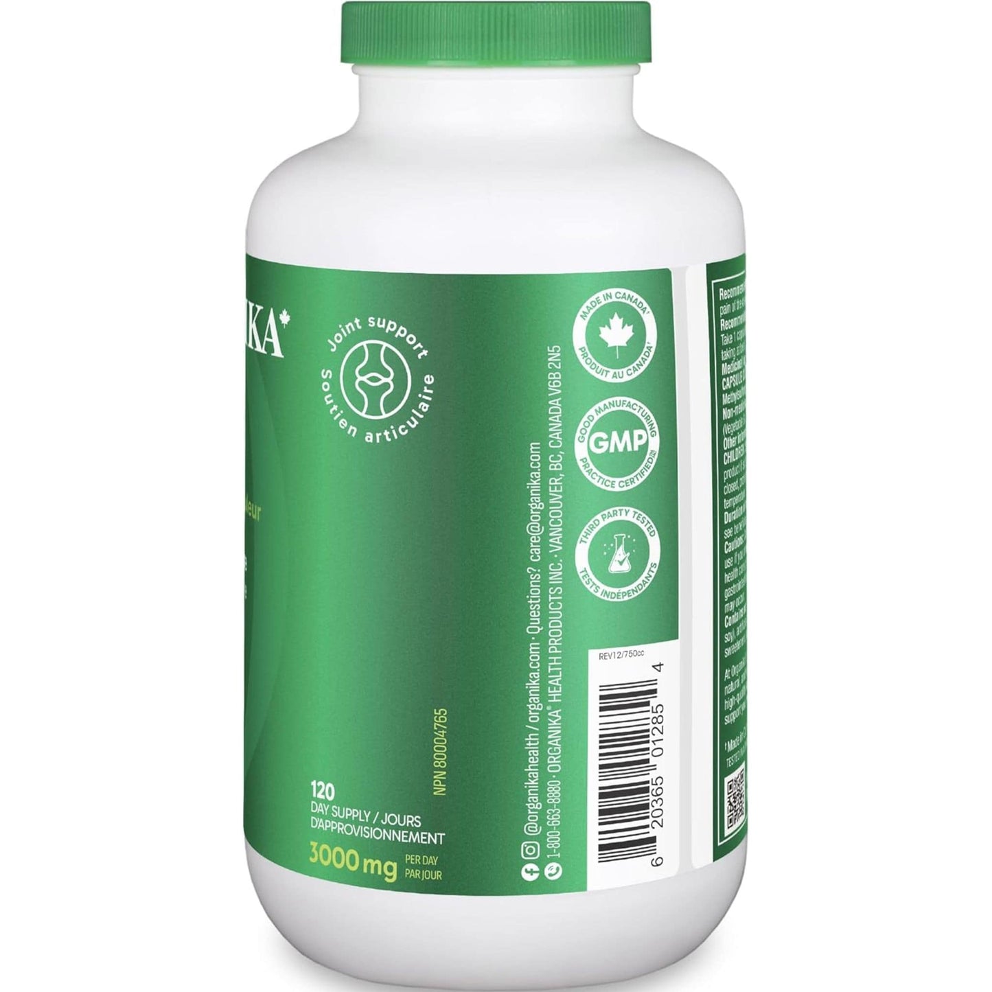 360 Vegetarian Capsules | Organika MSM (methylsulfonylmethane)