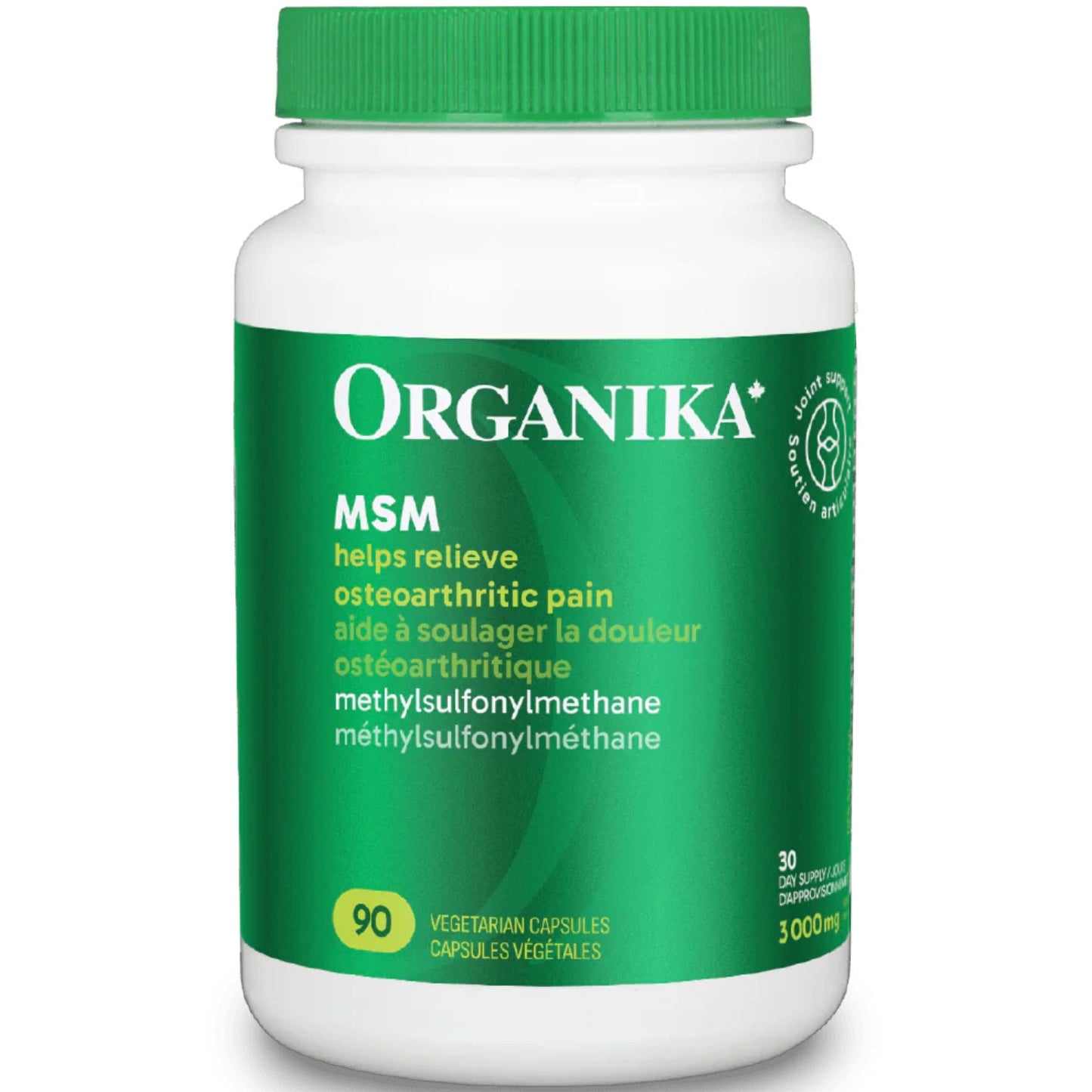 90 Vegetarian Capsules | Organika MSM (methylsulfonylmethane)