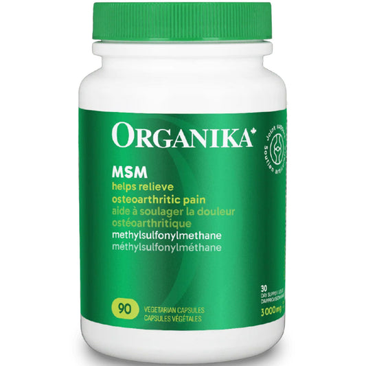 90 Vegetarian Capsules | Organika MSM (methylsulfonylmethane)