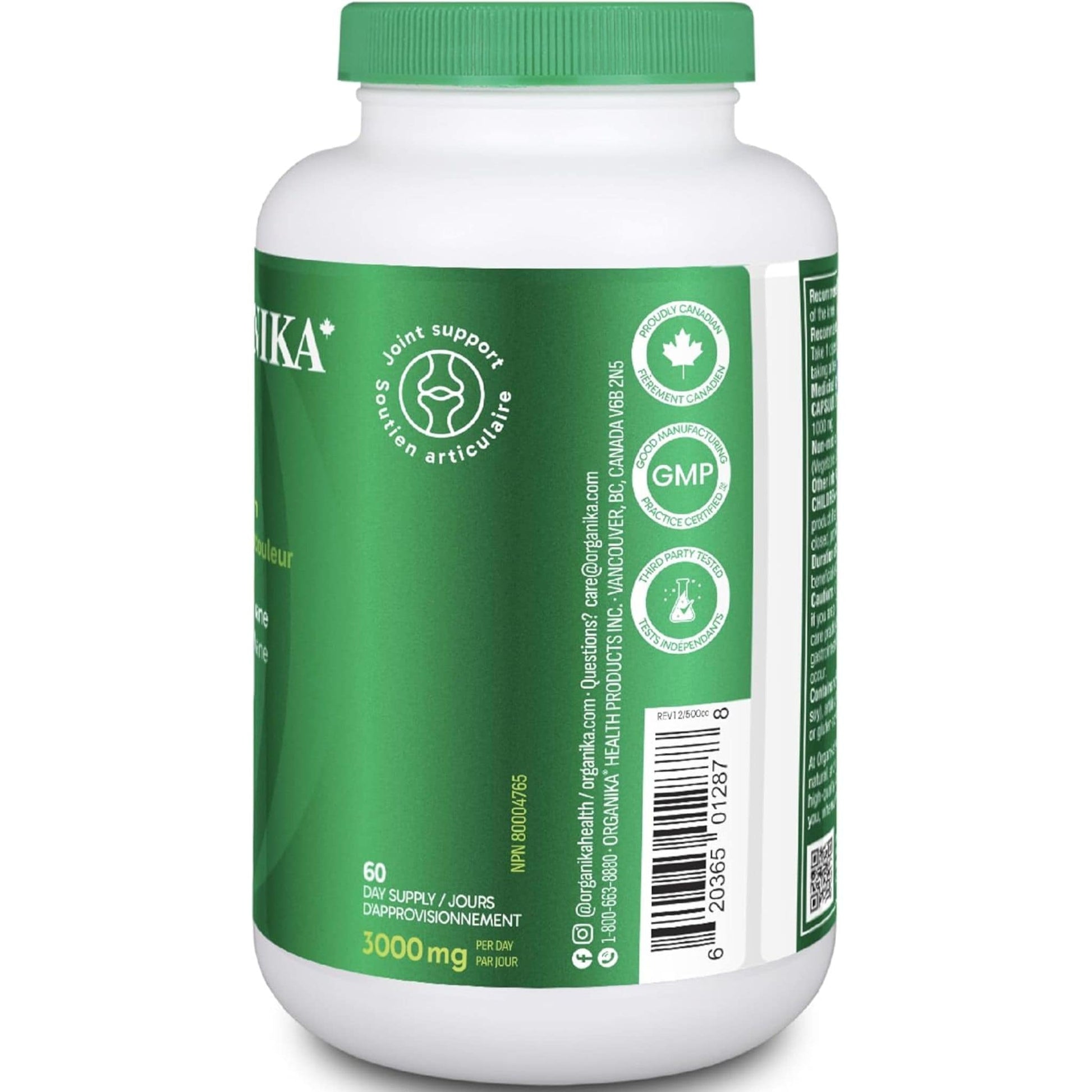 180 Vegetarian Capsules | Organika MSM (methylsulfonylmethane)