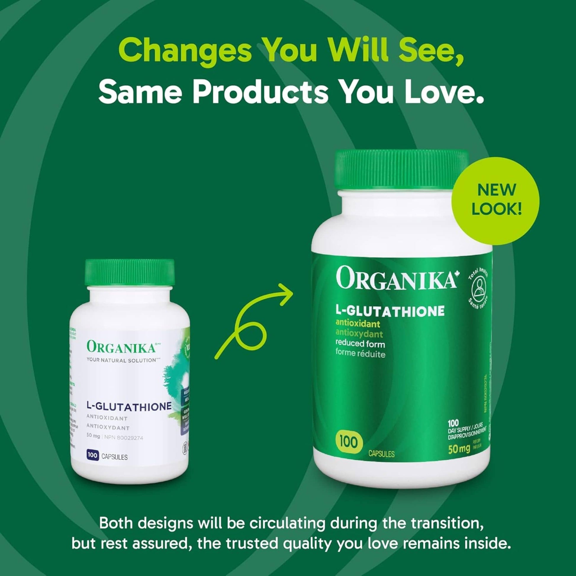 100 Capsules | Organika L-Glutathione