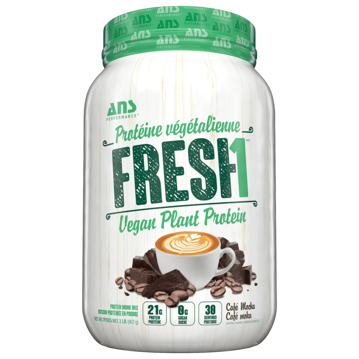 907g Cafe Mocha | ANS Performance FRESH1 Vegan Protein Powder 