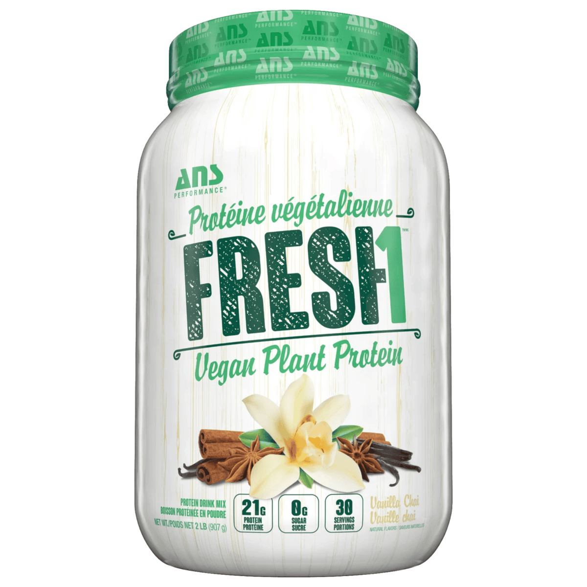 907g Vanilla Chai | ANS Performance FRESH1 Vegan Protein Powder 