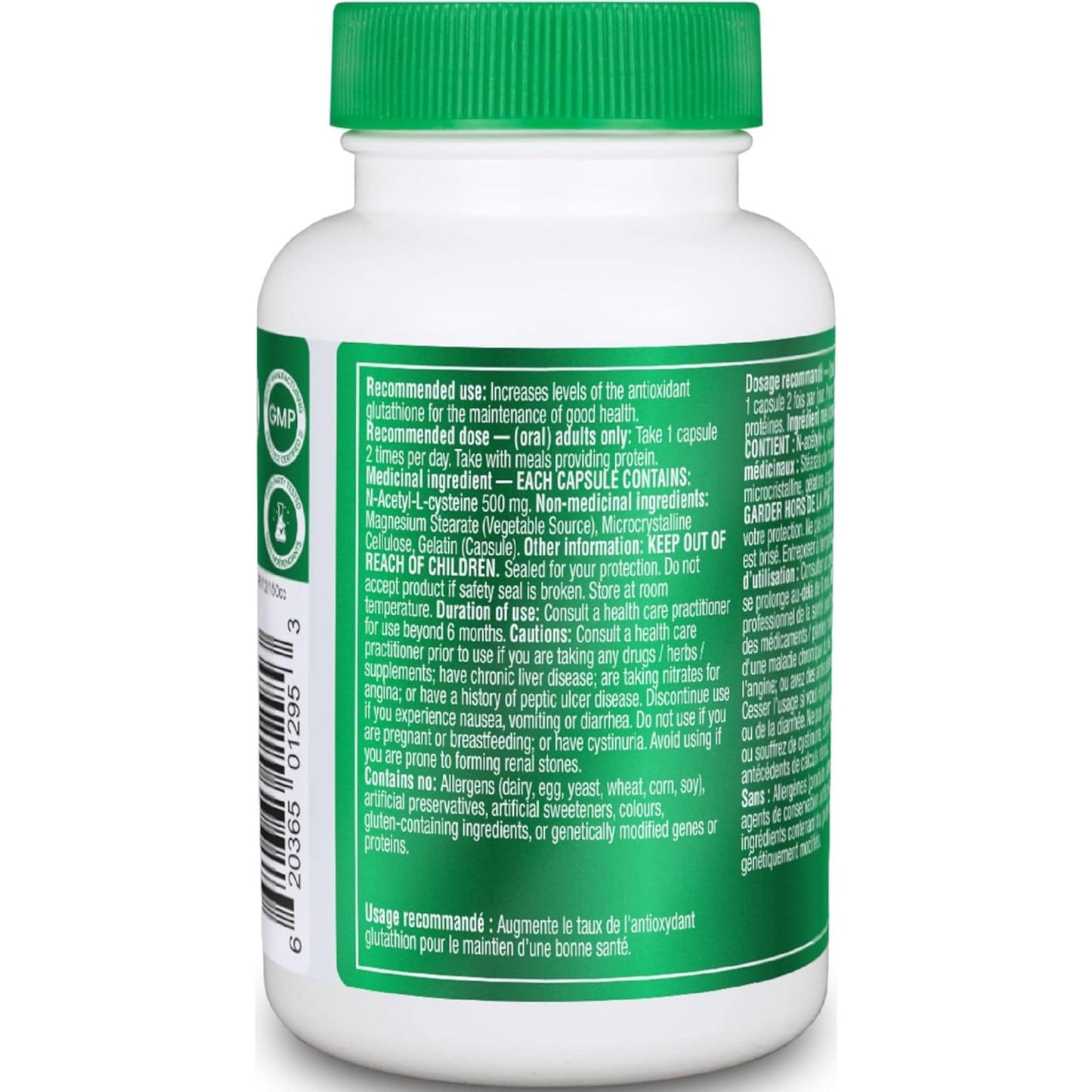 90 Capsules | Organika NAC (N-Acetyl-L-Cysteine) 1000 mg